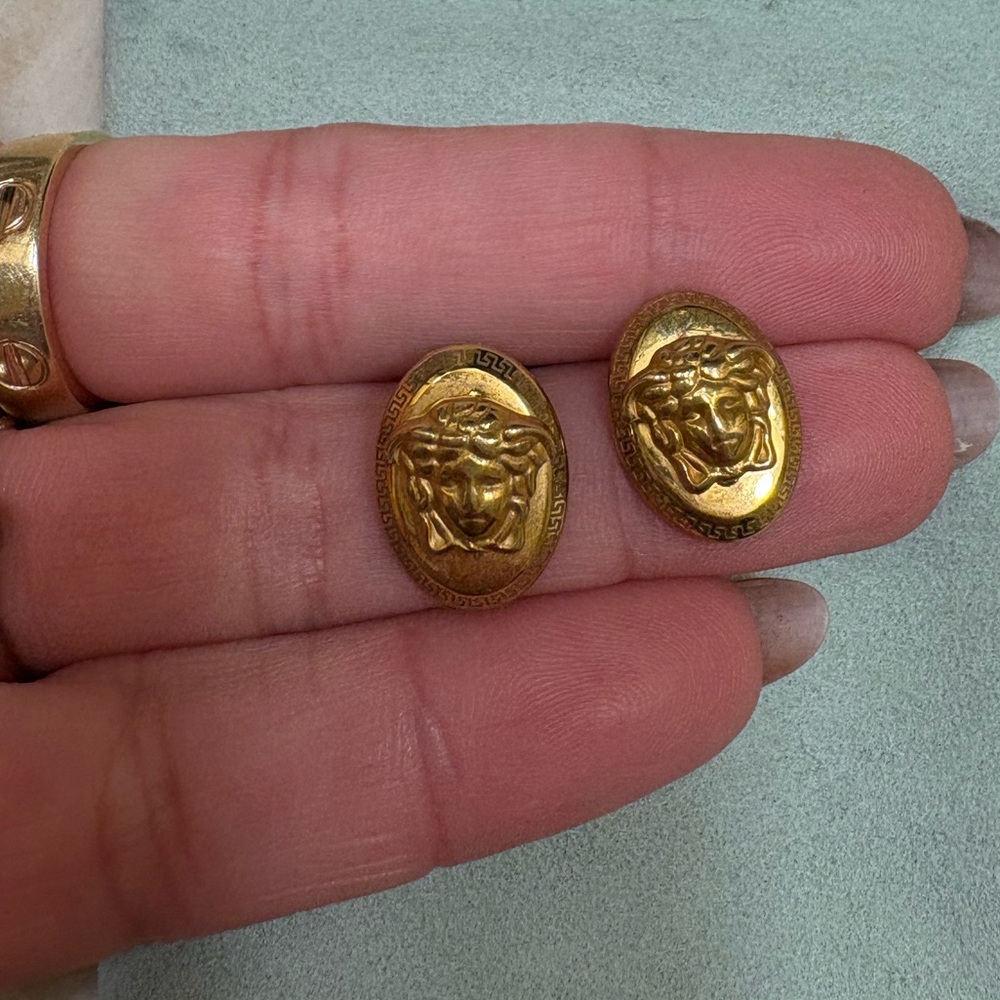 Vintage look Medusa Earrings  Versace Vibe.